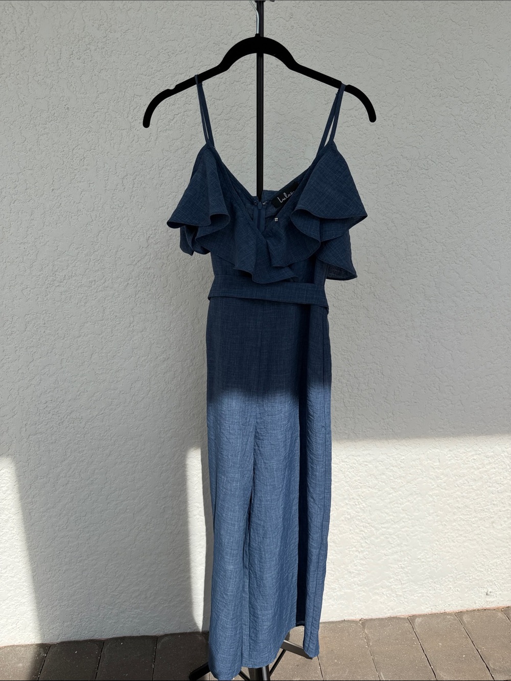 Lulu's Blue Ruffle Strap Jumpsuit - LOVE, just didn’t fit me